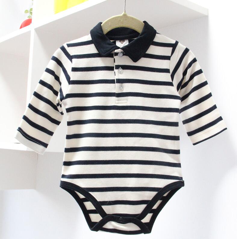 Body-combinaison bébé pour garçons et filles | Vêtements d'automne 100% coton, rayures, col carré, manches longues: black neck / 24M