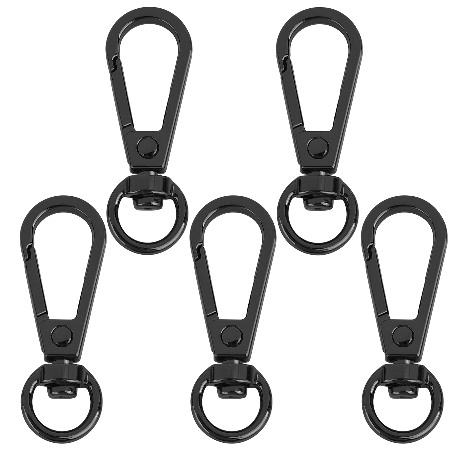 impostato di 5 chiusure girevoli con moschettoni per cordino con anelli portachiavi Ganci per clip portachiavi per catena braccialetto collana fai da te: Ottone antico