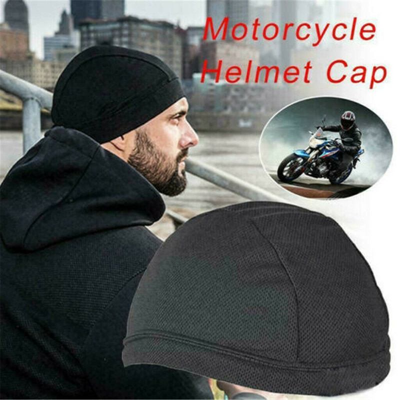 Unisex hurtigtørrende åndbar hat motorcykelhjelm i racerkappe under hjelm beanie cap beskyttelsesudstyr motorcykel tilbehør