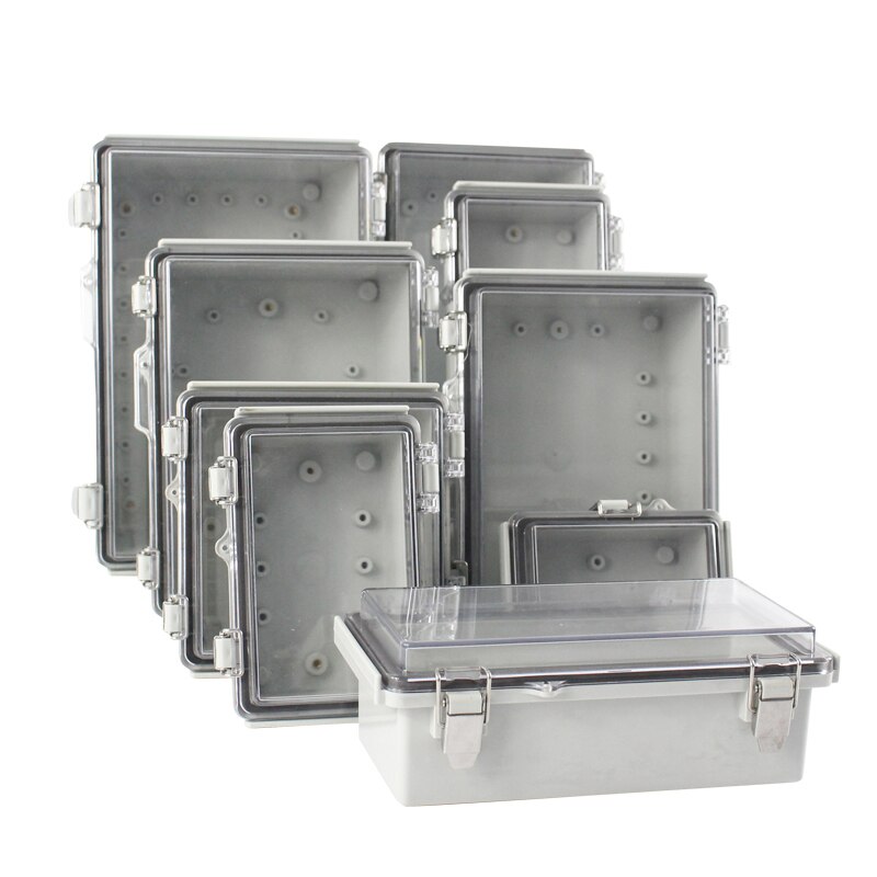 Outdoor waterproof junction box with lock transparent distribution box monitoring power box indoor and outdoor wiring socket box