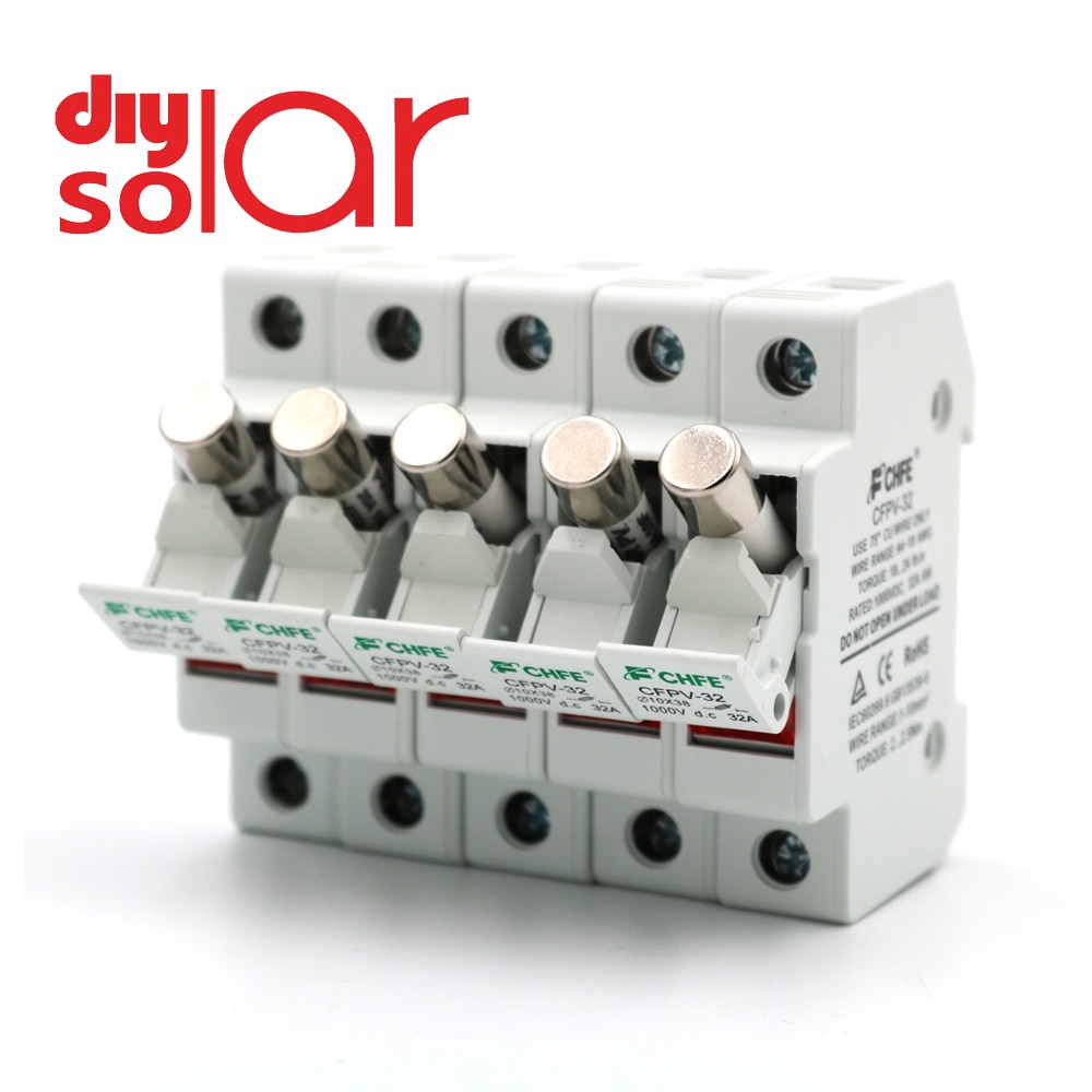 5 stuks zonne-energie zekering verpakking 5 10 15 20 30 a zekeringhouder led indicator 10*38mm bat voltage zekeringen bescherming voor zonne-energie systeem