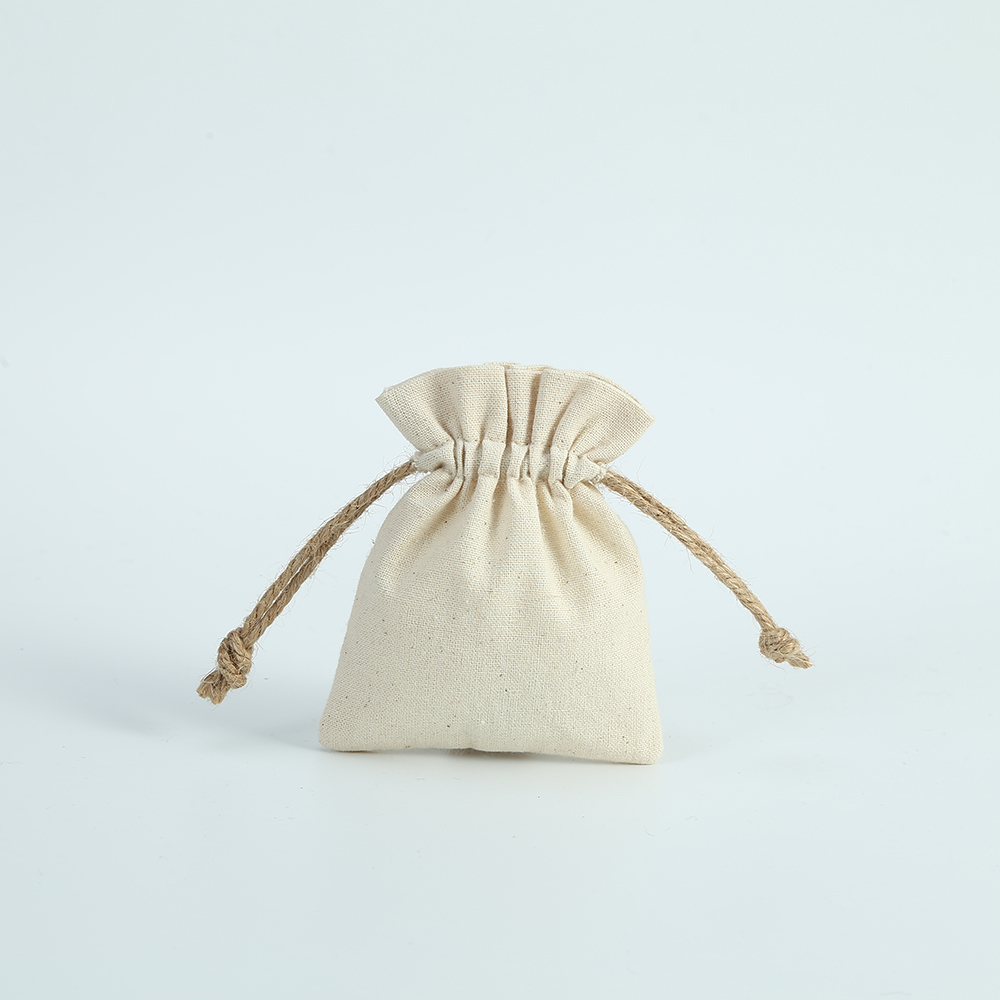 10 Uds. Bolsas de de lona de yute de arpillera de algodón Natural para joyería, collar, pendiente, anillo, bolsa organizadora de jabón, recuerdo de boda y Navidad