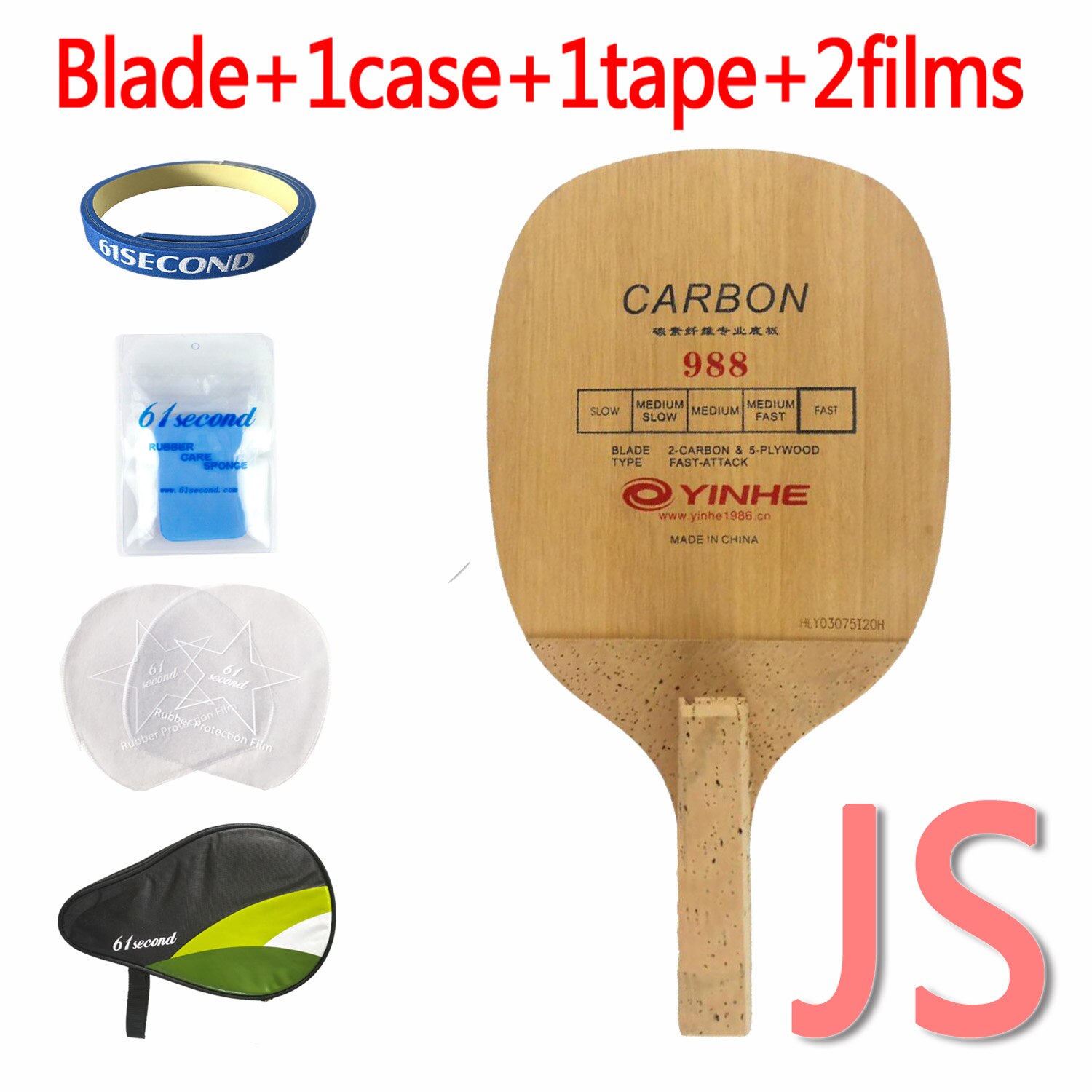 Original Yinhe Milky Way Galaxy Yinhe 988 Japanese penhold table tennis pingpong blade: JS with HM case