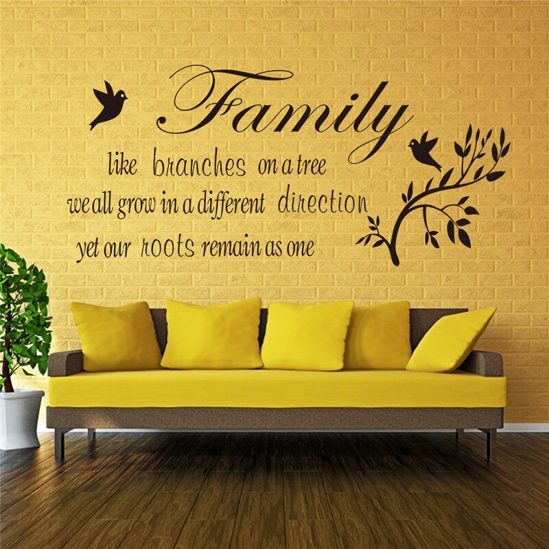 Family bird branch tree bedroom Wall Stickers living room Wall Decals Family Decoration