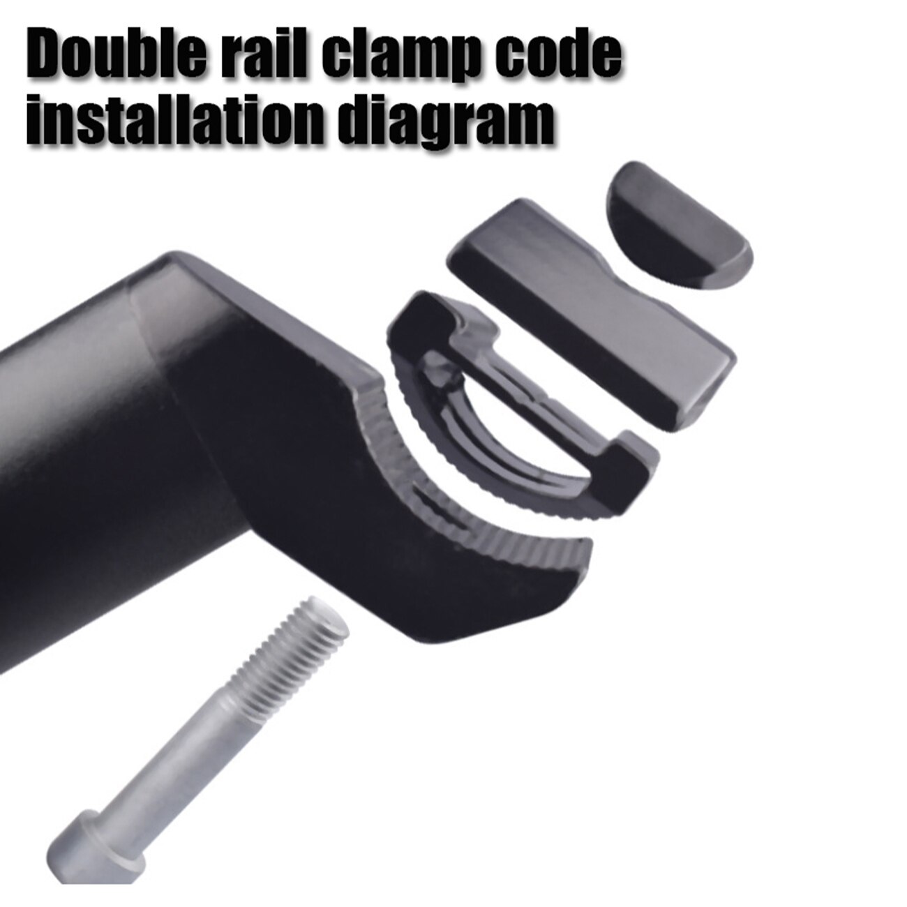 Bike Seat Clamp Bicycle Seatpost Clamp Saddle Clamp Standard Single Rail (Random Color)