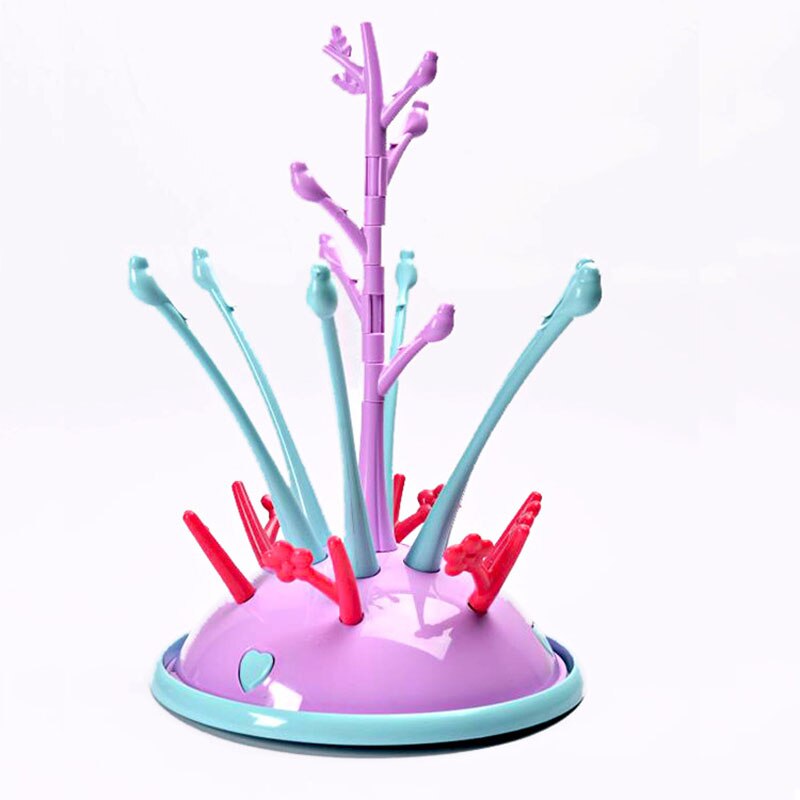 Bouteilles support de séchage pour bébé bouteille égouttoir porte-bouteille pour alimentation séchage tasse support pour bébé bouteille étendoir -né trucs: VIOLET