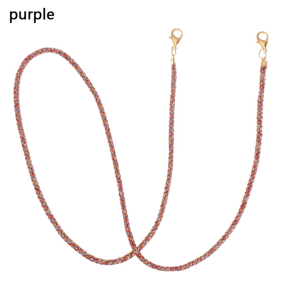 Leer Hoge Elasticiteit Zonnebril Lanyard Strap Ketting Lenzenvloeistof Bril Ketting Koord Leesbril Riem: purple2