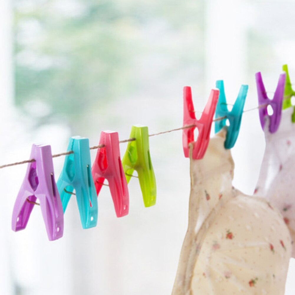 30Pcs Plastic Clothes Pegs with Storage Basket Drying Clothes Clips Socks Shirt Pegs Clothespins Laundry Storage Organizer