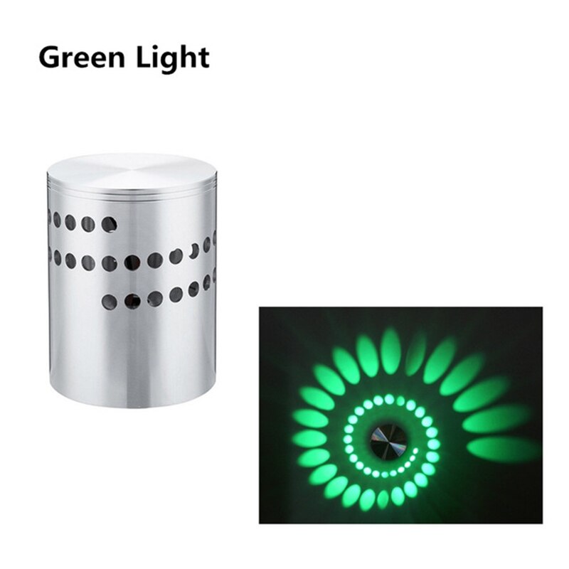 Modern 3W Spiral LED Wall Sconce Ceiling Light Walkway Bedroom Porch Hotel Lamp Led Wall Lamp: green