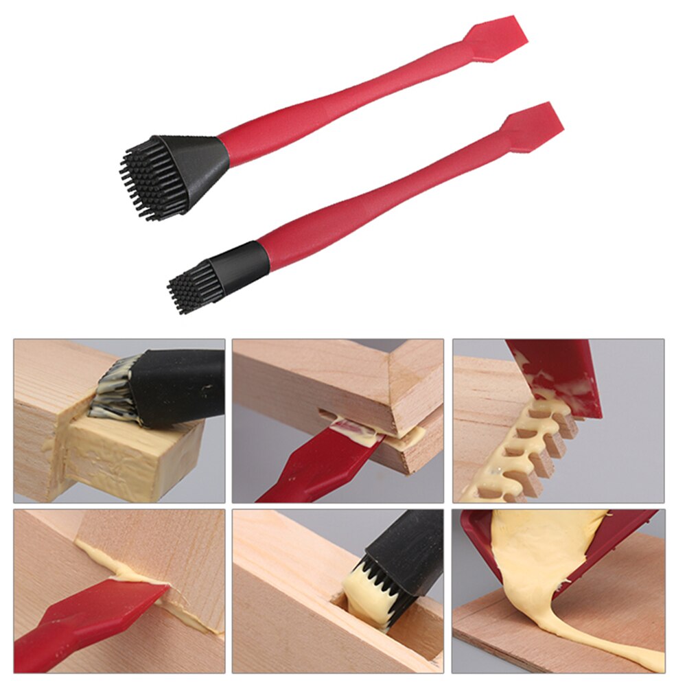 Woodworking Glue Brush Silicone Flat Scraper Board Carpenter Coating Tool
