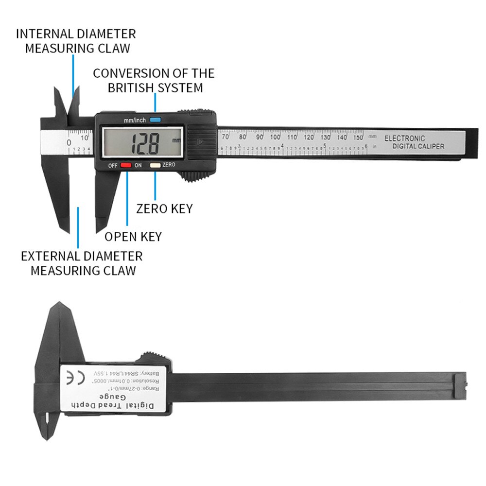 High Accuracy Caliper 0-150mm LCD Digital Vernier Calipers Electronic Measuring Tool Instrument