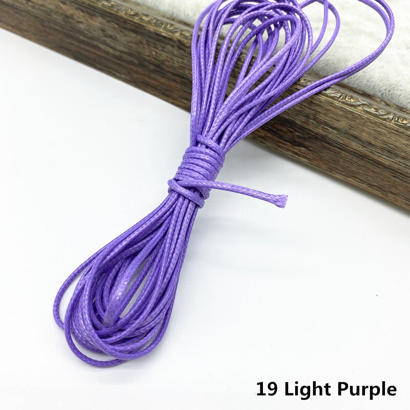 5 yards 1.5mm Waxed Thread For DIY Jewelry Making Thread String Rope String Leather Sewing Hand Wax Stitching For Arts Crafts: 19 Light Purple