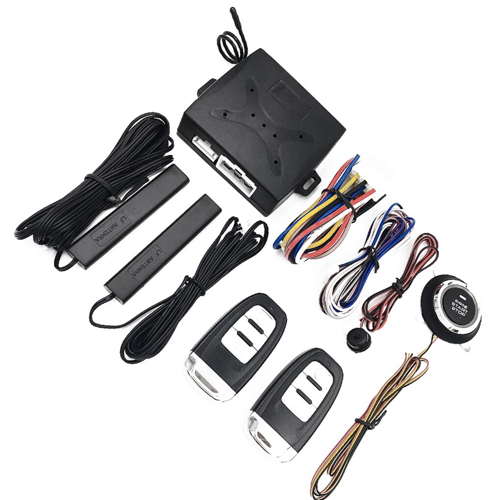 Car Oil Pump Detection 12V+3V Smart Security Keyless Entry Push Start Alarm System Remote One-Button Start