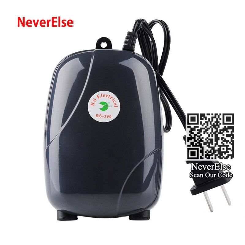 Aquarium Air Pump Compressor Aerator Single/Double Outlet + Accessories Air Bubble Stone Tube 3W/5W Fish Tank Pond Oxygen Pump