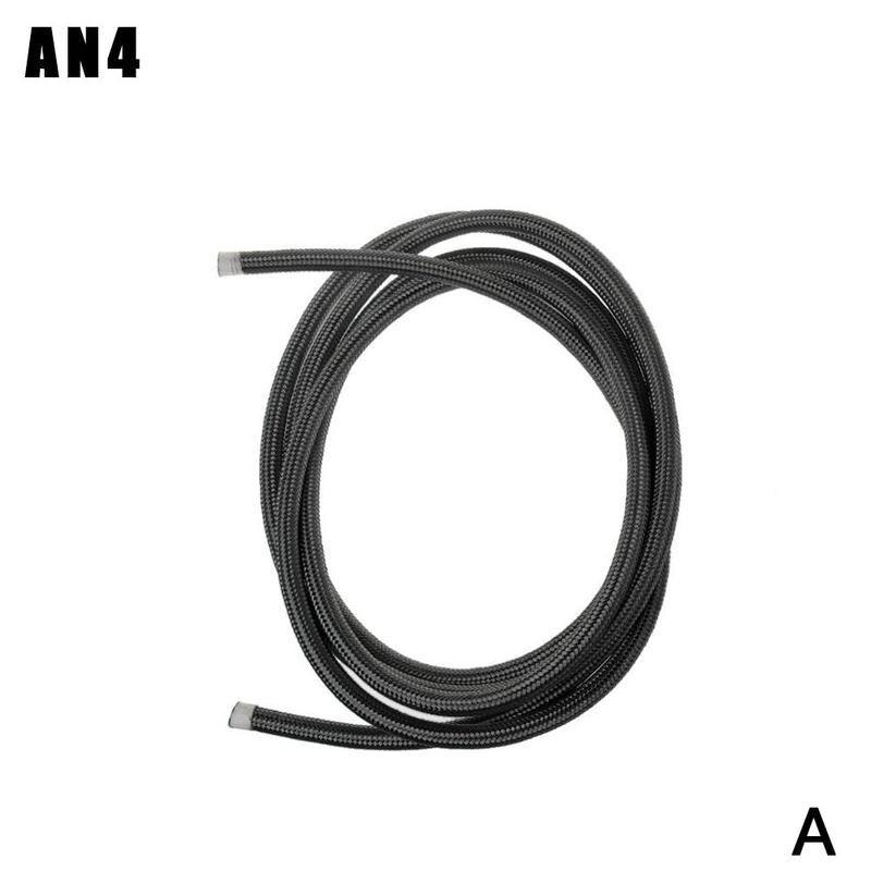 Steel Braided Universal Rubber Reinforced Fuel Hose Tube Pipe Line Black For Petrol Oil For Motorcycle: A