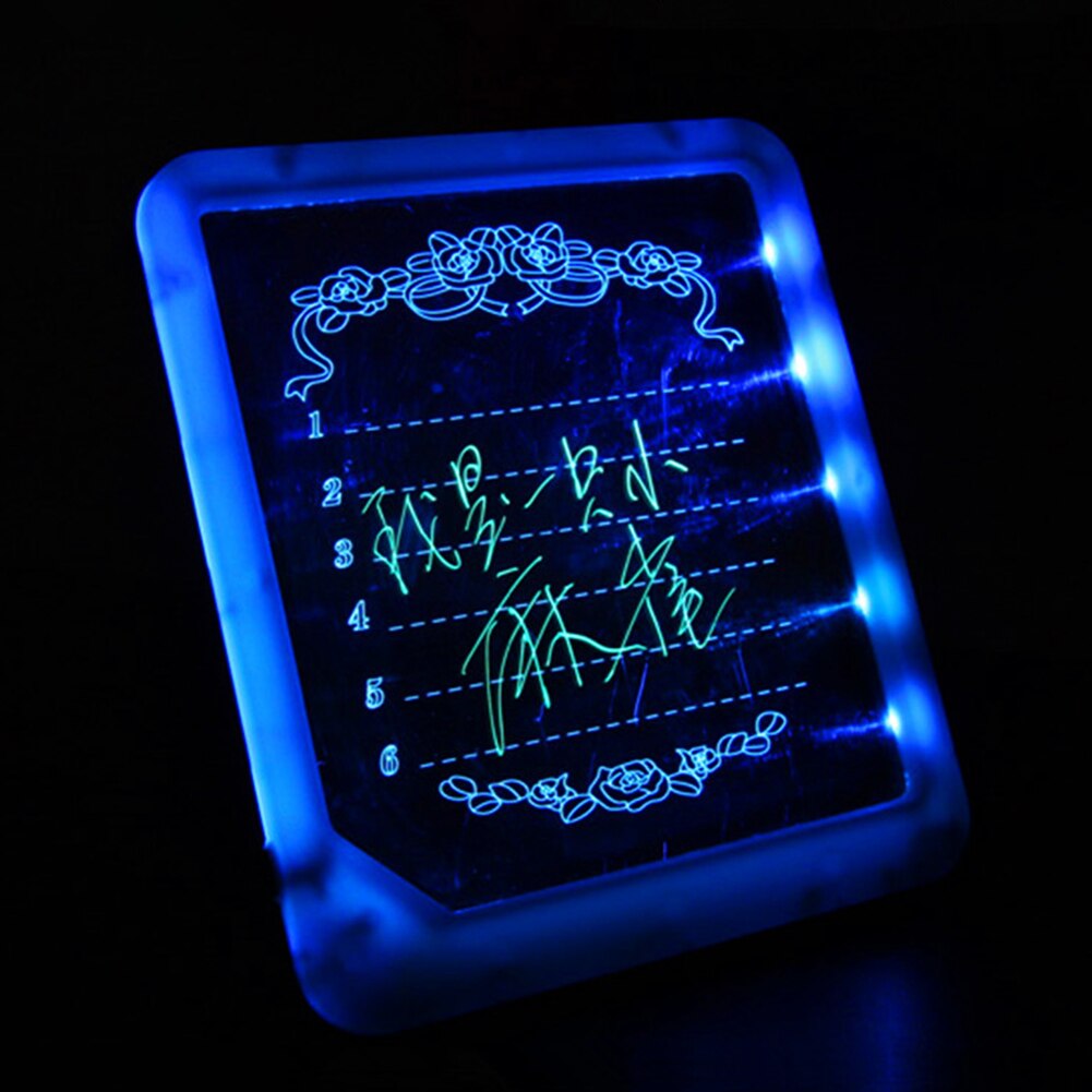 Escrita deixando mensagem crianças anúncios placa quadrado desenho estável ultra fino fluorescente prático placa de escrita