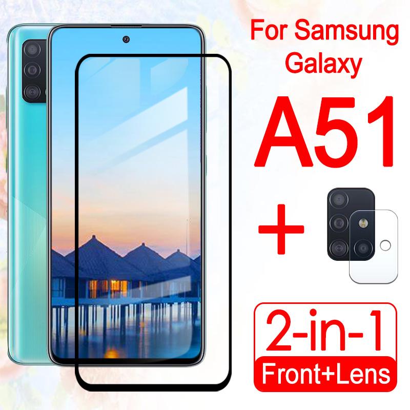 A51 phone case for samsung galaxy A 51 cover armored protective samsunga51 galaxya51 with camera protector lens glas sheet 2in1