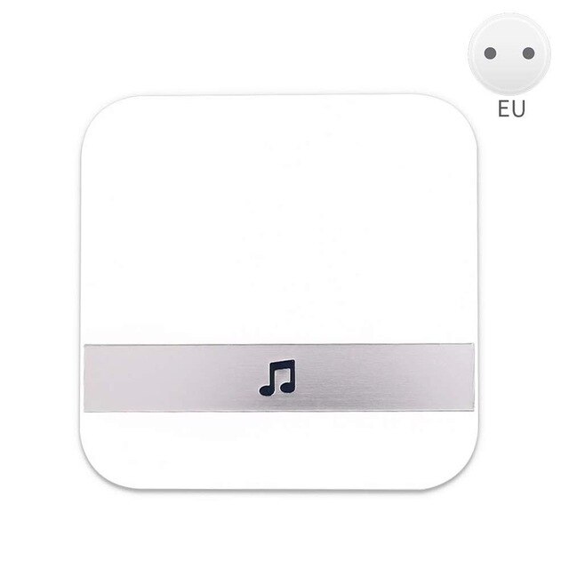 Smart doorbell Ding Dong machine Black Universal Wifi Doorbell Chime House Hardware Plug-In Chime Visitors Waterproof Voice Tip: White EU Plug