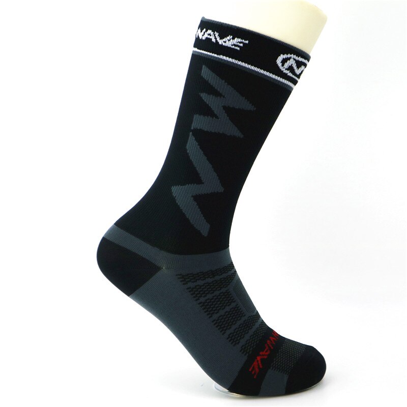 Calcetines de ciclismo Coolmax para hombre y mujer, transpirables, para baloncesto, correr y fútbol, novedad de: Negro