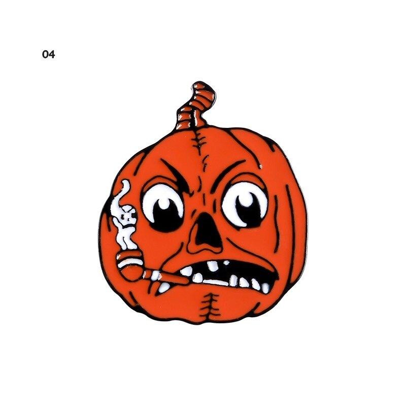 glücklich Halloween Emaille Stifte Kaffee Kürbis Geister Katze Hexen Schmuck Magie Hütte Broschen Abzeichen Revers Stifte Für Festival: 04