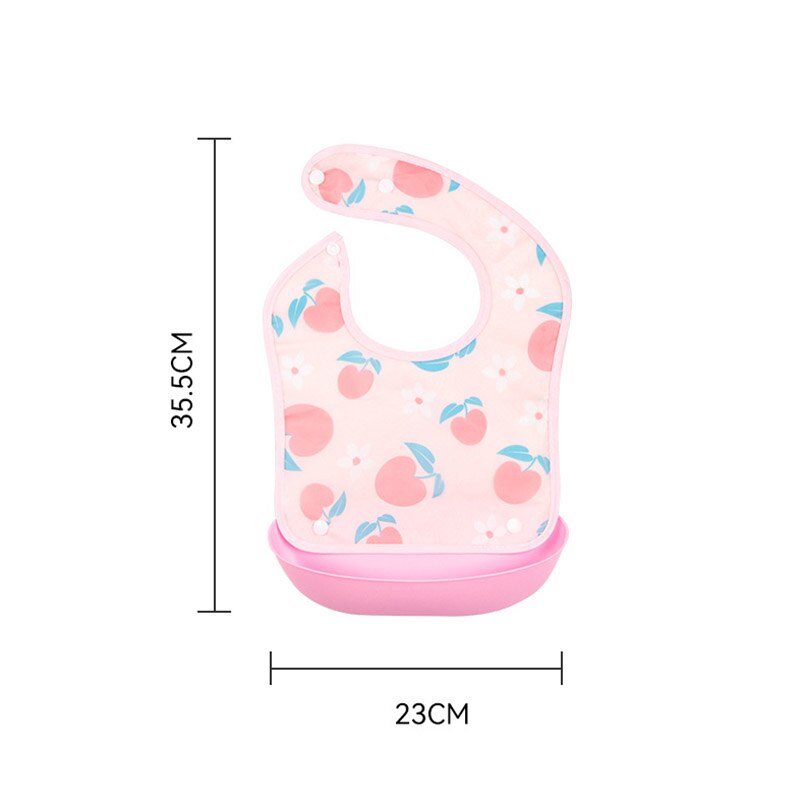 Waterdichte Zachte Siliconen Baby Slabbetjes Cartoon Print Kids Burp Doek Verstelbare Kinderen Schort Baby Spullen