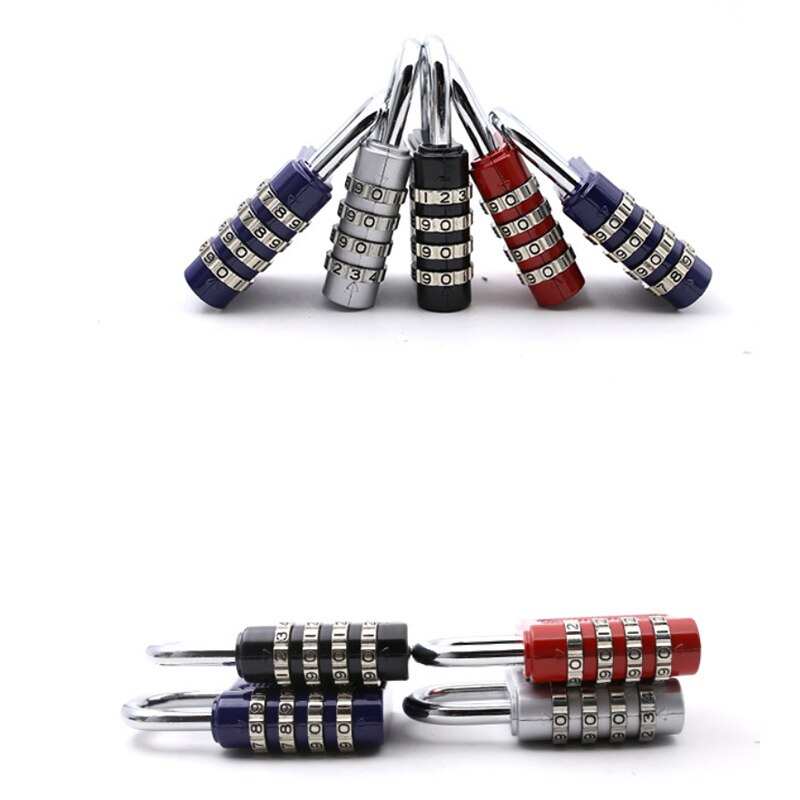 4 dials combination lock big size zinc alloy code padlock door locks for cabinet door Luggage gym swimming pool drawer