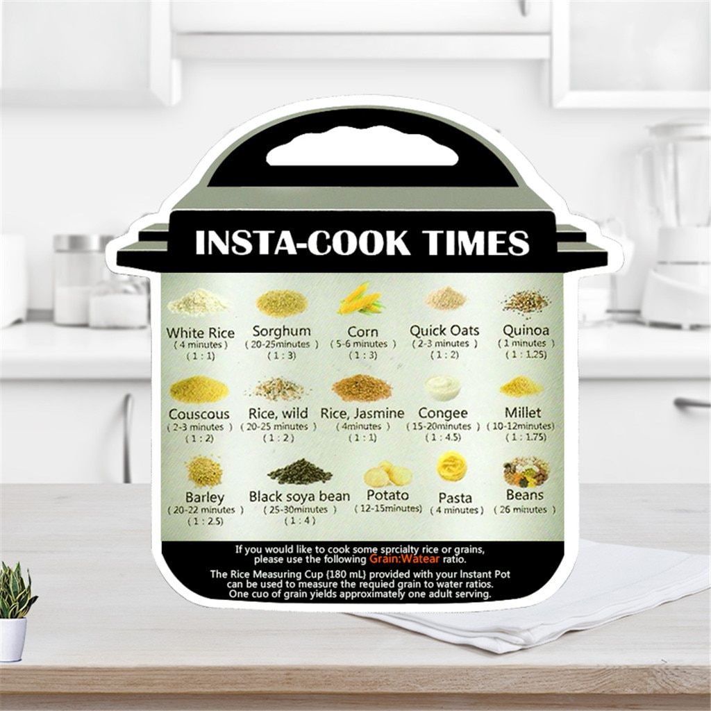 3Pcs Koken Schema Magnetische Cheat Sheet Voedsel Koken Voor Instants Potten Minuut Fornuis Gemeenschappelijke Prep Functies Voor Instant