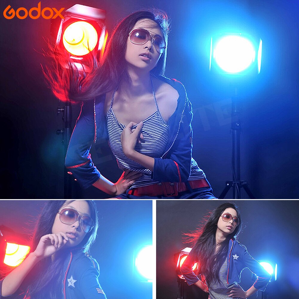 Godox BD-04 Bowens Mount grange porte avec grille nid d'abeille + 4 Kits de filtres de couleur pour SK400ii DE400 DE300 QS400 QS60 Studio Flash