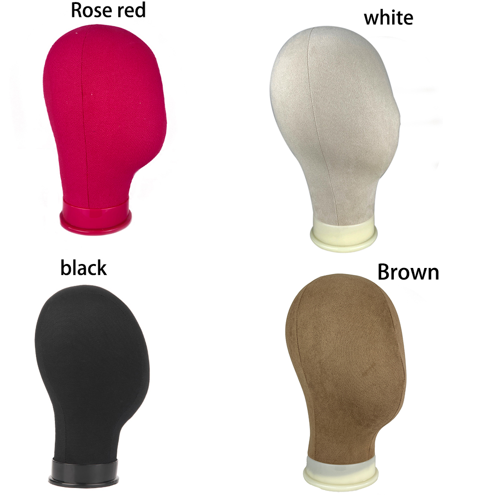 Nowa głowa manekina Stojak na perukę Płócienna głowa z regulowaną głowicą manekina Statyw robić wyświetlania peruk z czapkami na peruki T szpilki