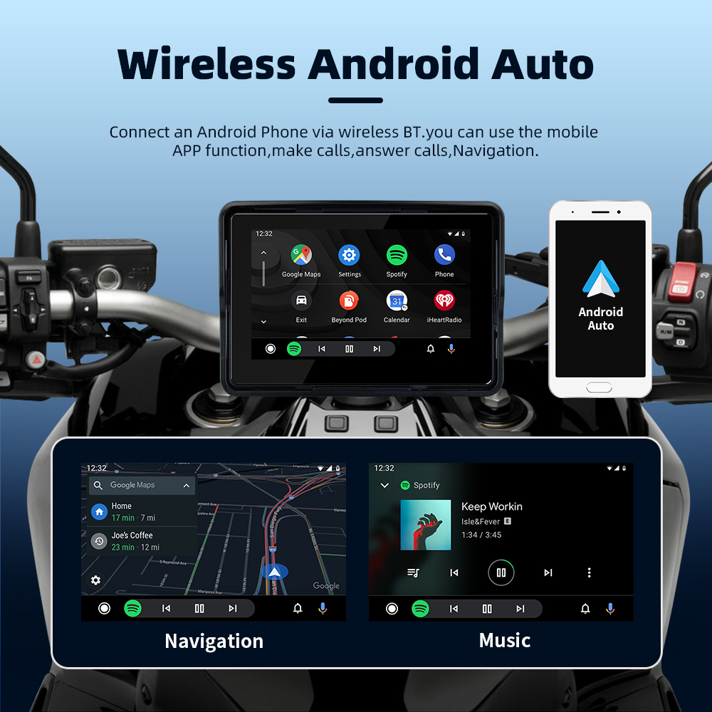 EKIY 5.0 calowy ekran nawigacji GPS robić motocykli Przenośny cyfrowy płyta motocyklowy Bezprzewodowy CarPlay Moto android automatyczny