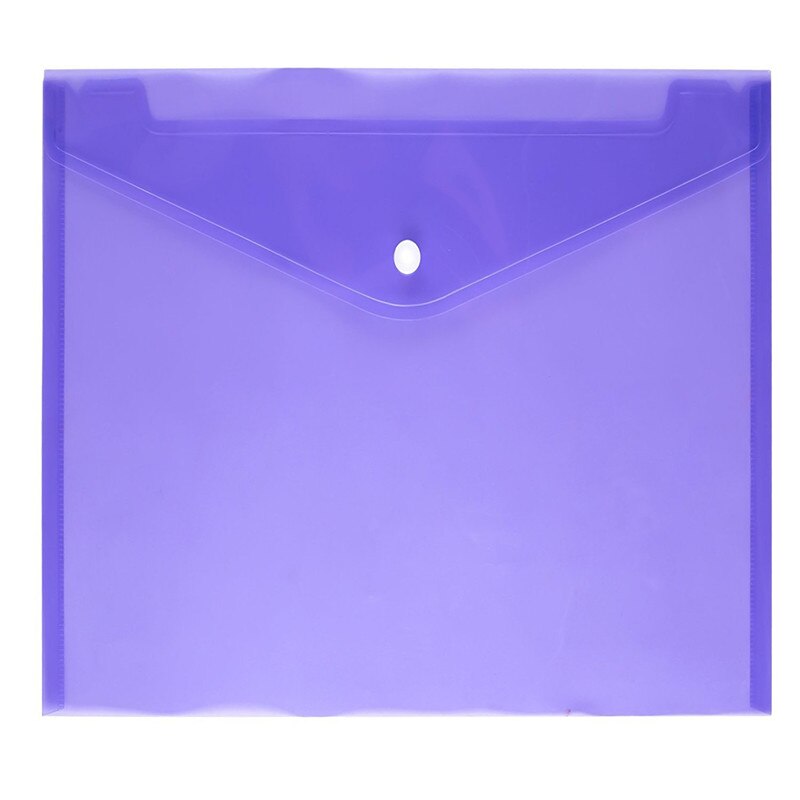 6 Colors Available Transparent Plastic Document Bag File Folder School Office Supplies A4 Stationery Pouch Case