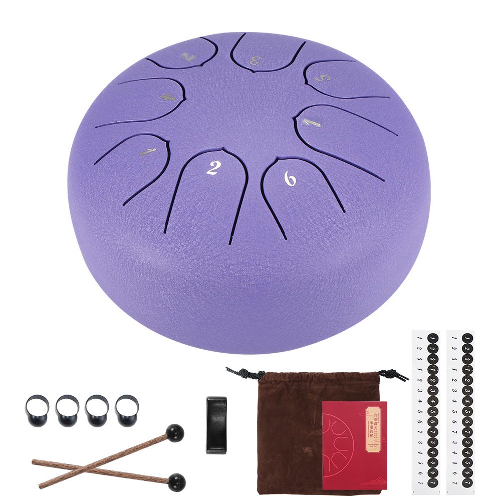 6 pouces 8 air acier langue tambour ensemble main Pan tambour tampon réservoir bâtons sac de transport Instruments de Percussion accessoires préféré
