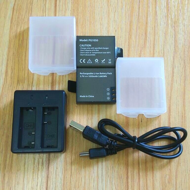 Cargador de batería Original SJCAM EKEN SOOCOO, batería de 1350/1050mAh para cámara deportiva sj4000 Sj5000 7000 M10 c30 H9 H3 H8: EKEN B combination