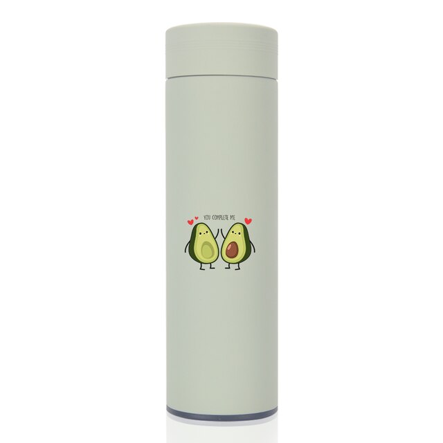 450 ml Karikatur Avocado Thermos Wasser Flasche Klassische Edelstahl Becher thermo Tee Tasse Bunte Cafe Tassen Tee Glaskolben: BAUV4501205779