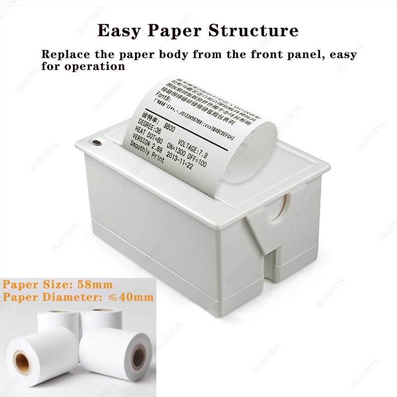 58Mm Mini Thermische Embedded Pos Ontvangst Printer Atm Ticket Parallel Panel Printer Usb Ttl RS232 Kiosk Printer Barcode Arduino