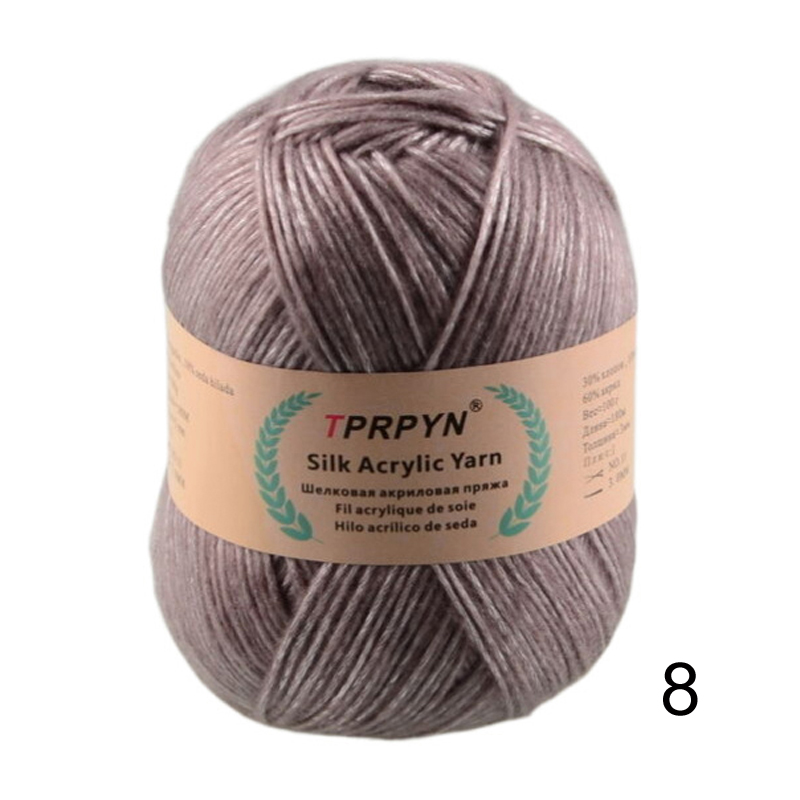 100g 1Pc Hand breien Metallic katoenen Garen zijde acryl Garen om trui deken hoed lijn Haken tas slipper Draad: MULTI