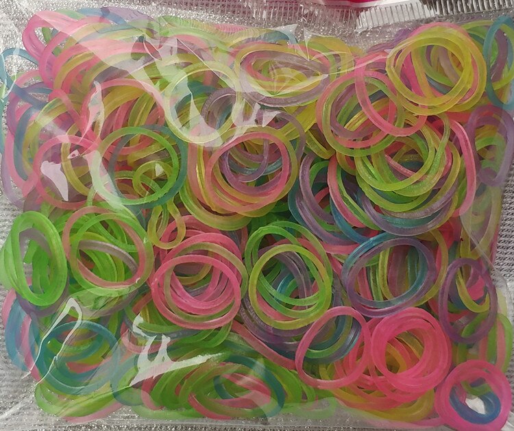 600 pcs loom rubber bands bracelet Colorful for kids or hair rubber loom bands make woven bracelet DIY toys Christmas: 4242-6