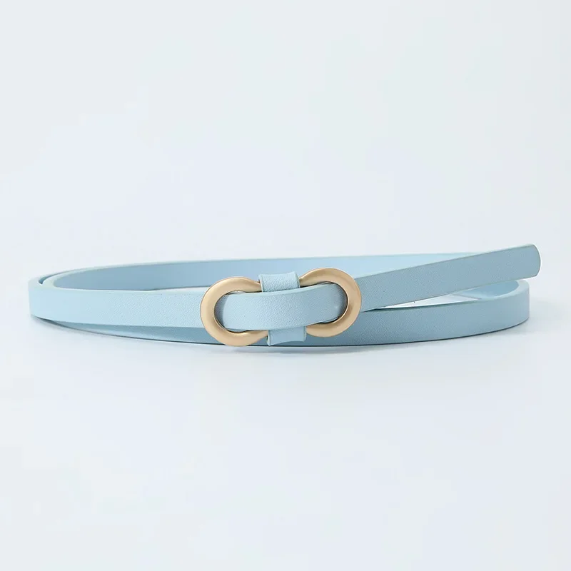 PU-leer damesmode riem metalen knoopgesp Tailleband Buikband voor jurkjeans: GRIJS