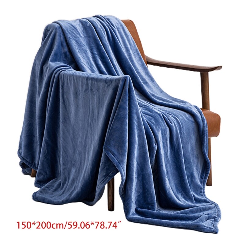 Winter herfst dikke flanellen deken, tweepersoonsformaat, superzacht, gezellig, warm, luxe, effen beddengoed van microvezel, lakens voor de bank.