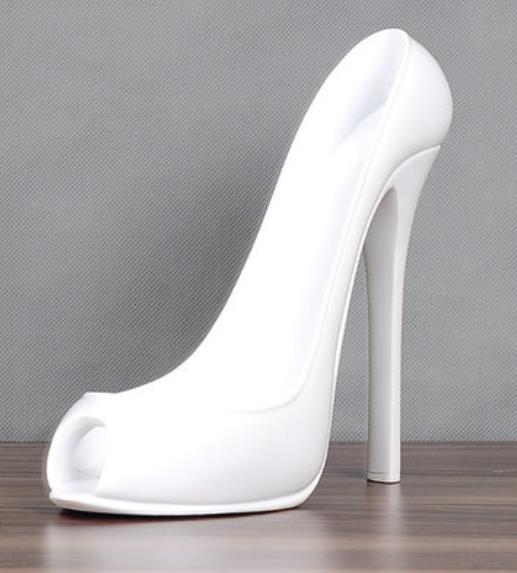 Champagne Wijn Fles Houder Hoge Hak Schoen Stijlvolle Rek Mand Accessoires Voor Thuis Bar Accessoires Thuis Bars Keuken Rack: WHITE