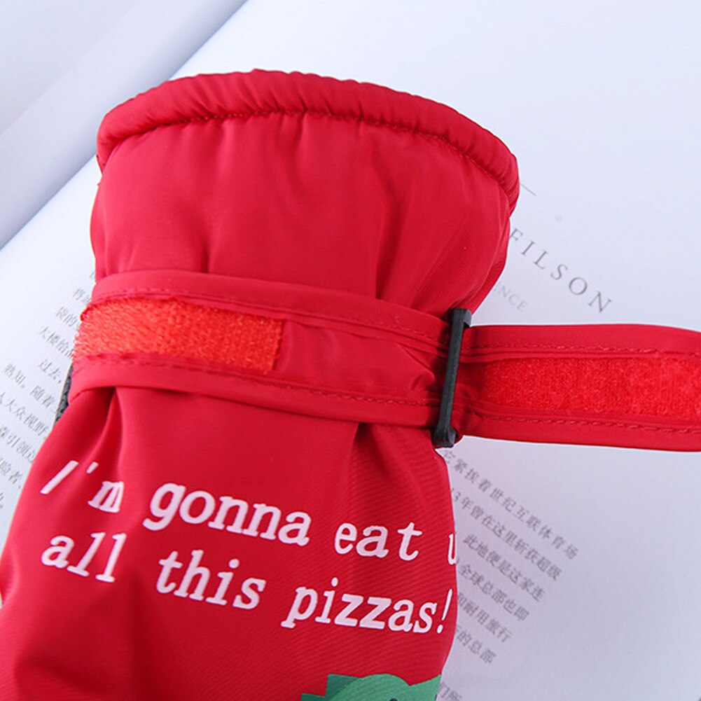 Exquisite Children Mittens High Cotton And Polyester Lining Thick Cotton Warm Windproof Gloves For Winter