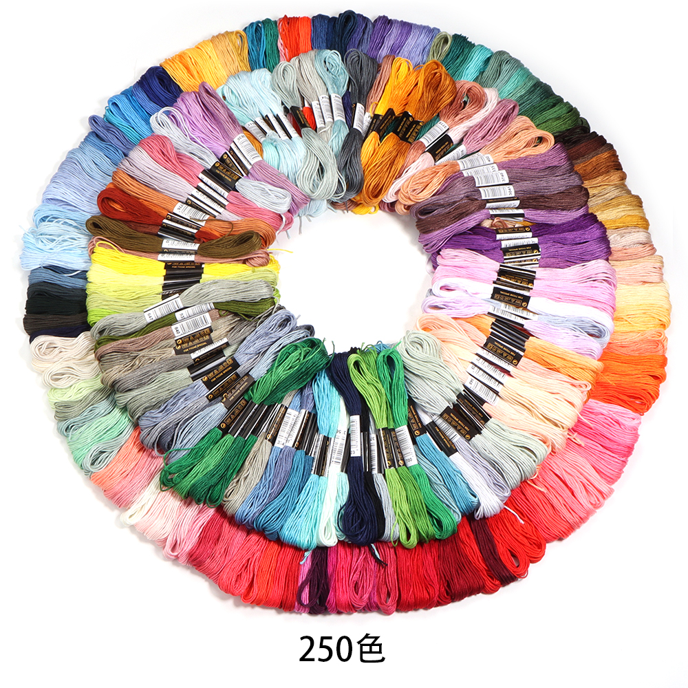 12/36/50/100/200/447 Anchor Similar DMC Cross Stitch Cotton Embroidery Thread Floss Sewing Skeins Craft Not Repeat Cross Stitch: Pink Blue