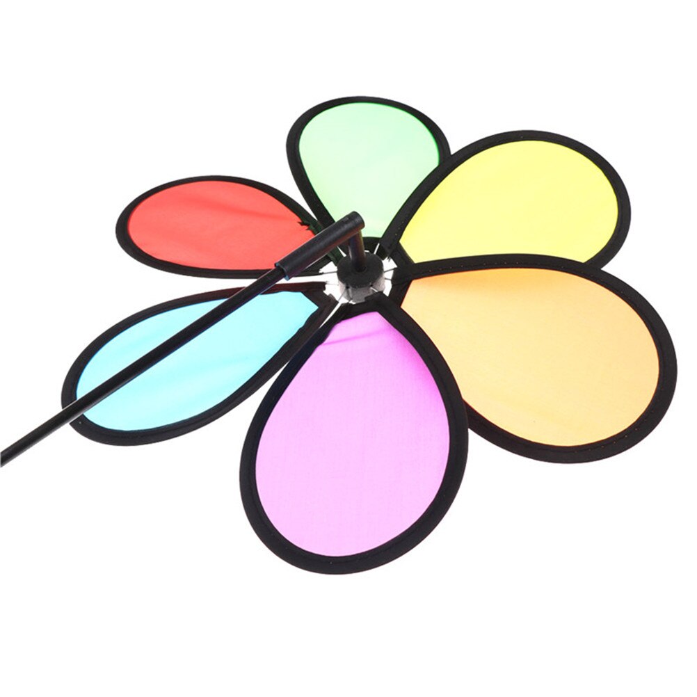 Kleurrijke Regenboog Dazy Bloem Spinner Wind Windmolen Tuin Yard Outdoor Decor Klassieke Speelgoed Kleur Willekeurig 1Pc !