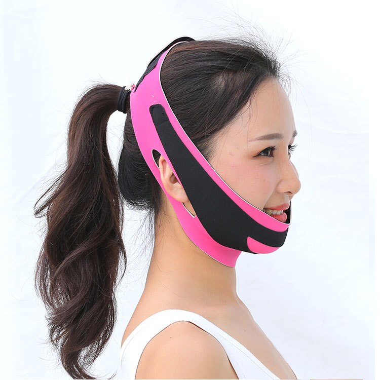 Dubbele Kin Gezicht Bandage Gezicht Afslanken Dunne Masker Bandage Gezicht Tillen Riem Slapen Face-Lift Masker Massage Afslanken gezicht Shaper: new pink