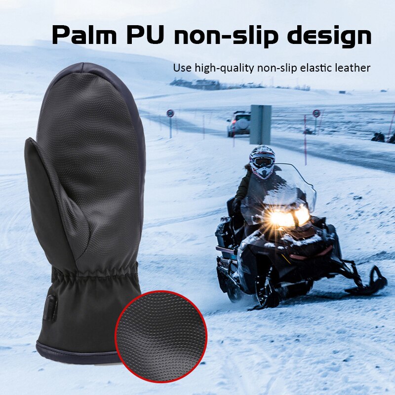 Power Bank Heating Gloves Double-sided Heating USB Electric Heating Mittens To Keep Warm In Winter Adjustable Temperature