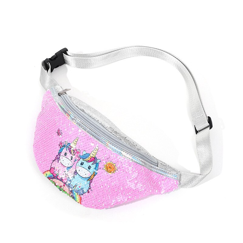 Pailletten Taille Verpakking Meisjes Schouder Riem Bag Kids Fanny Borst Zak Cartoon Meisjes Riem Mermaid Sport Portemonnee