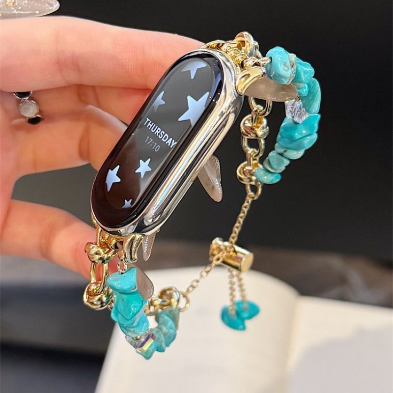 Natural gravel strap suitable for Xiaomi Band 8 Pro/9Pro，8/8NFC/9/9NFC/10/10NFC，For Mi band 3/4/5/6/7， For Redmi Watch4/Watch5