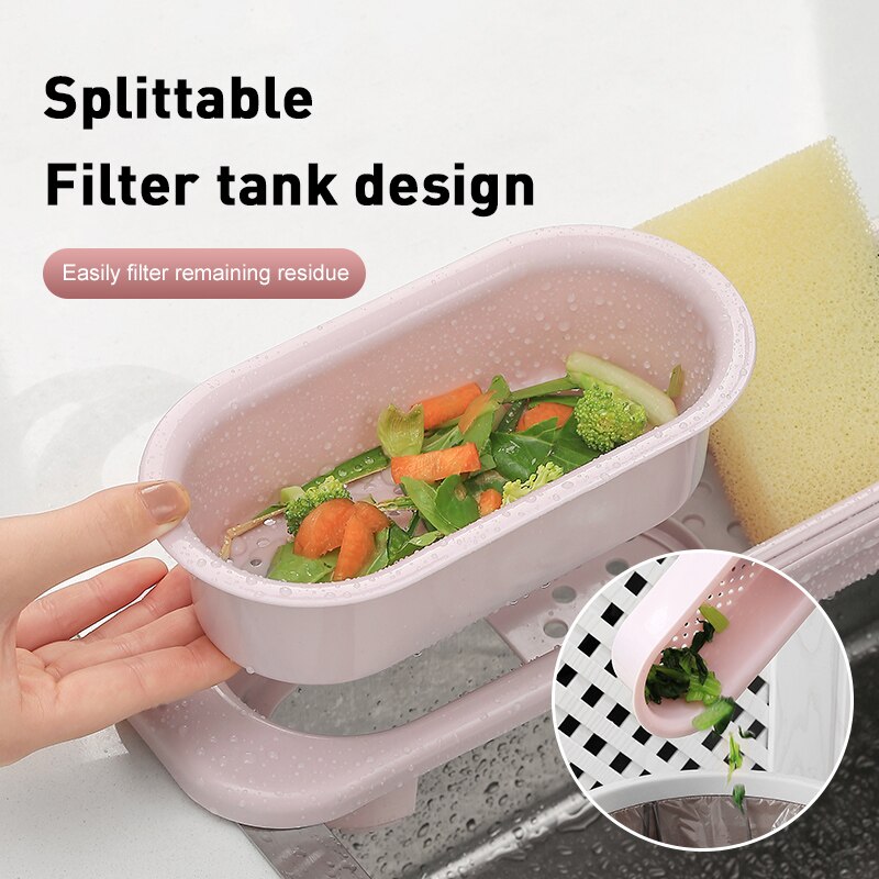 Telescopische Gootsteen Plank Keuken Zeep Spons Gootsteen Rek Wastafels Houder Organizer Sink Opslag Mand Keuken Gadgets