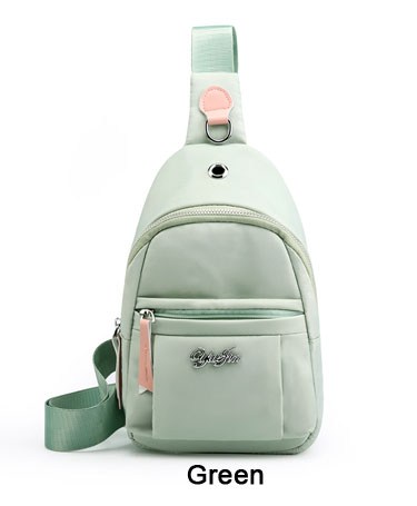 Bolsas de pecho para mujer paquete con cintura de nylon bolsas de viaje bandolera para bolso de un solo hombro de mujer paquete pequeño Femle Oxford Phone bolsas rosa: green