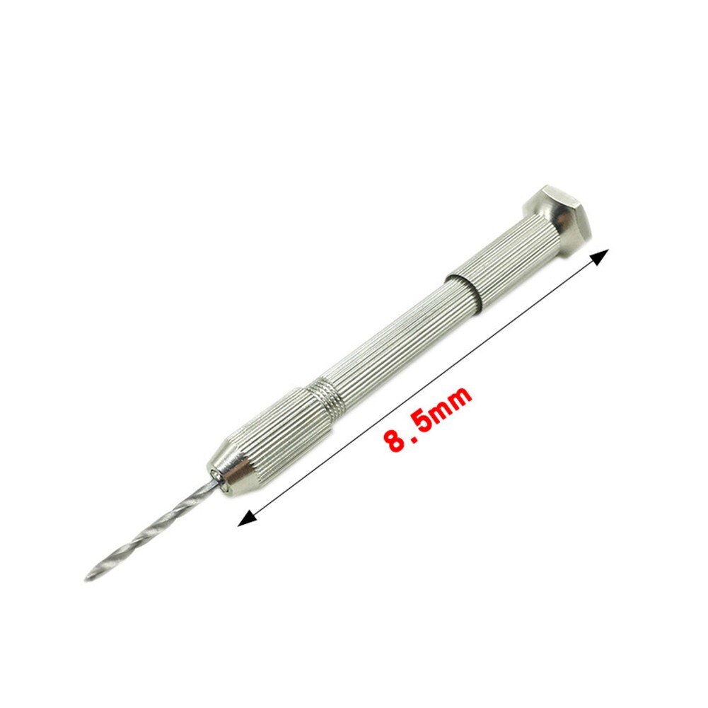 Mini Micro Aluminum Hand Drill With Keyless Chuck HSS Steel Twist Drill Bit Woodworking Drilling Rotary Tools Hand Drill